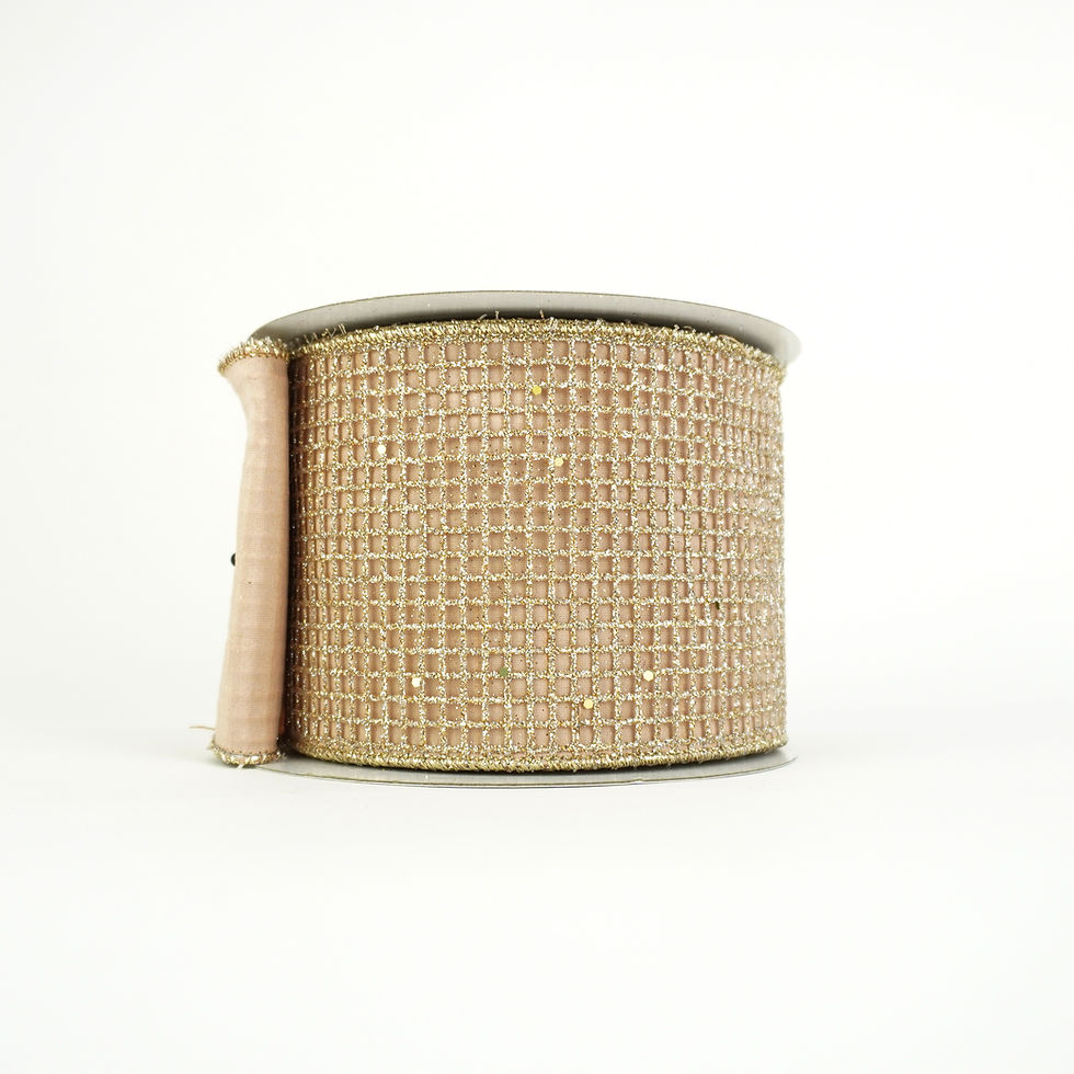 Thumbnail: RIBBON GLITZ NET CHAMPAGNE (2 SIZES)