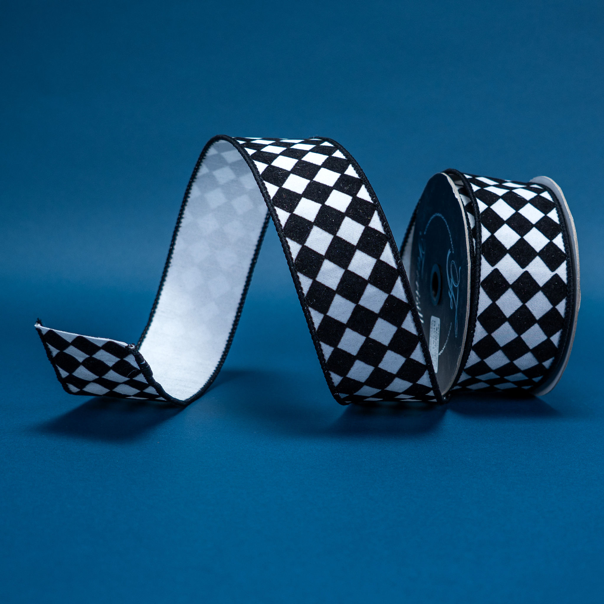 RIBBON 2.5" X 10YDS RETRO HARLEQUIN ( 3 COLORS )