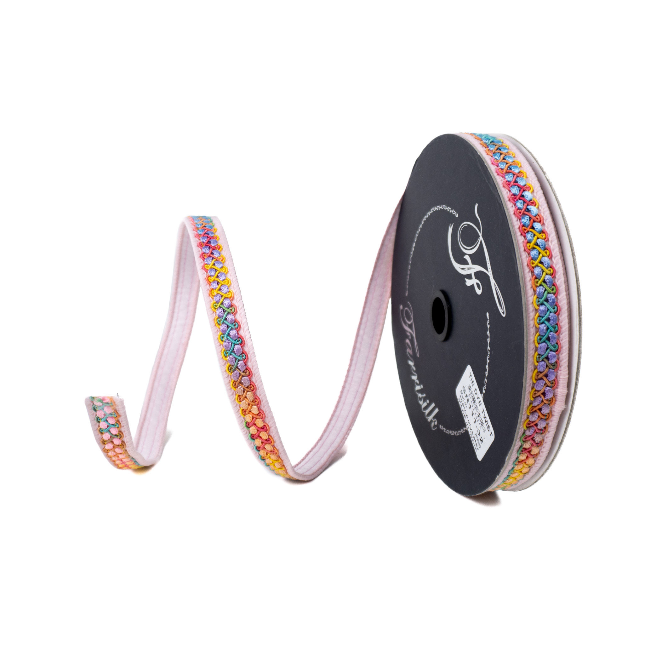 RIBBON .75" X 10YDS TIE DYE TWIST MULTICOLOR