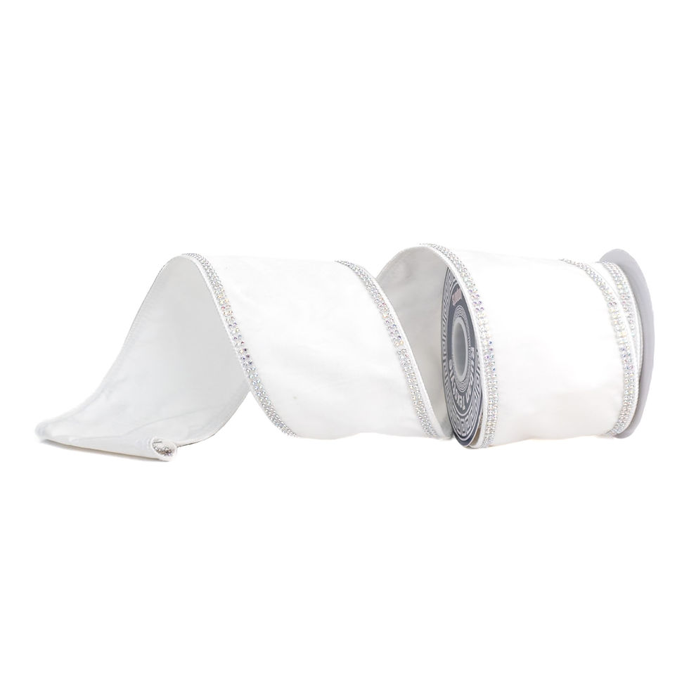 Thumbnail: RIBBON 4" X 5YDS VELVET JEWEL TRIM ( 3 COLORS)