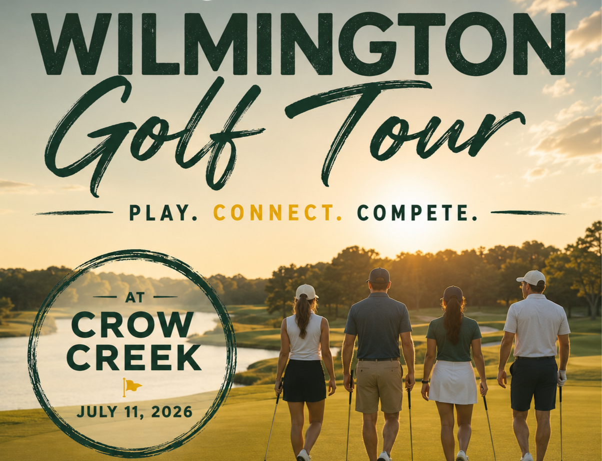 Backspin patrons meet on the course at Crow Creek, part of the Wilmington Golf Tour. 
