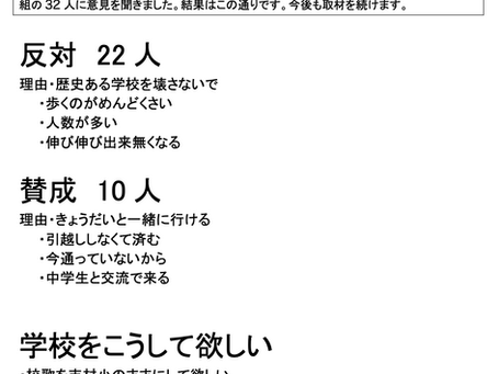 志村小・一貫校問題を考える会 学習集会報告