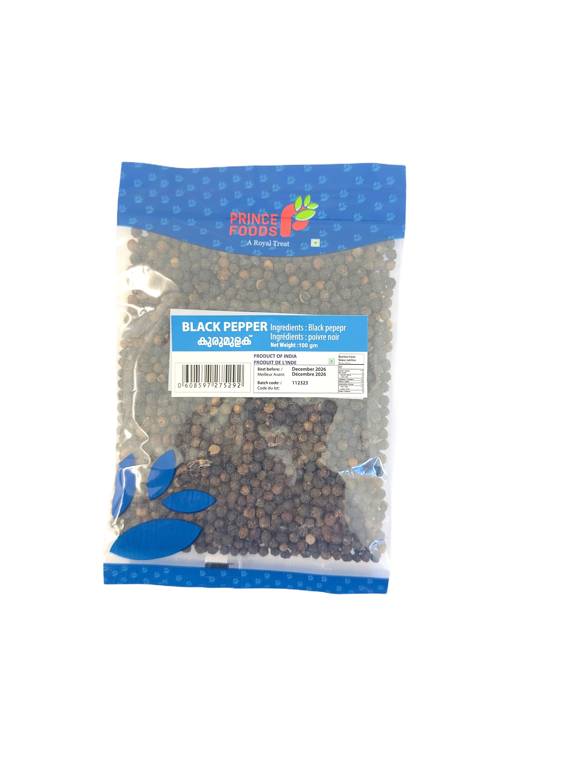 Black Pepper Whole 100g by Prince Foods