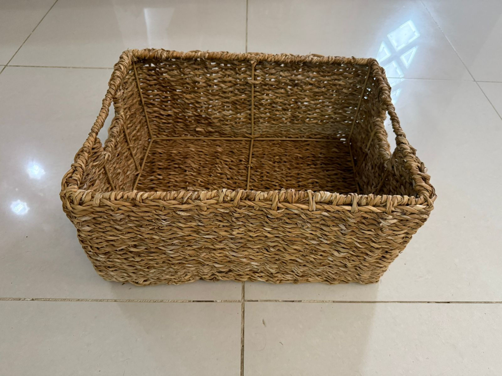 Cesto ráfia retangular G