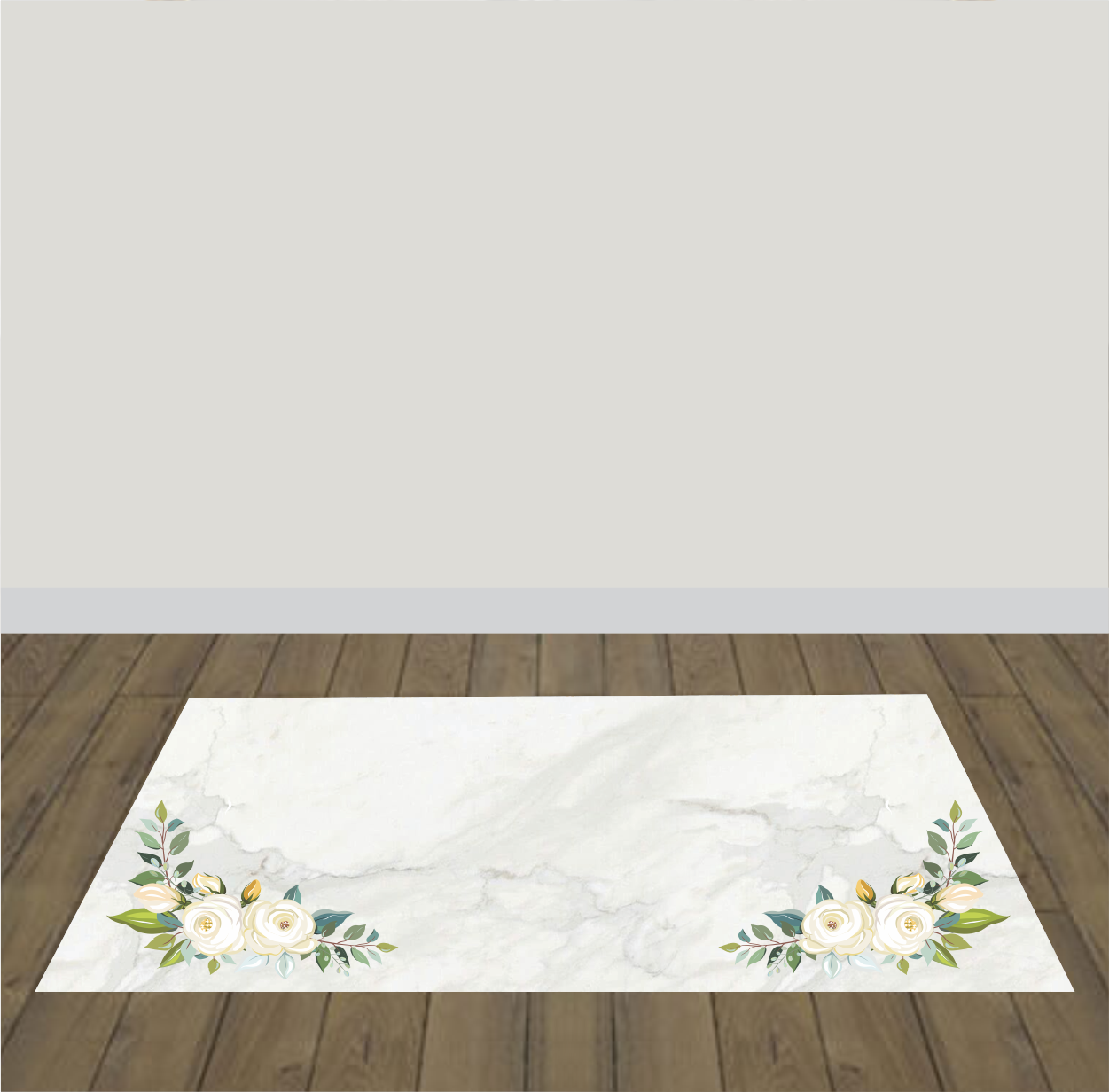 Tapete lona floral mármore