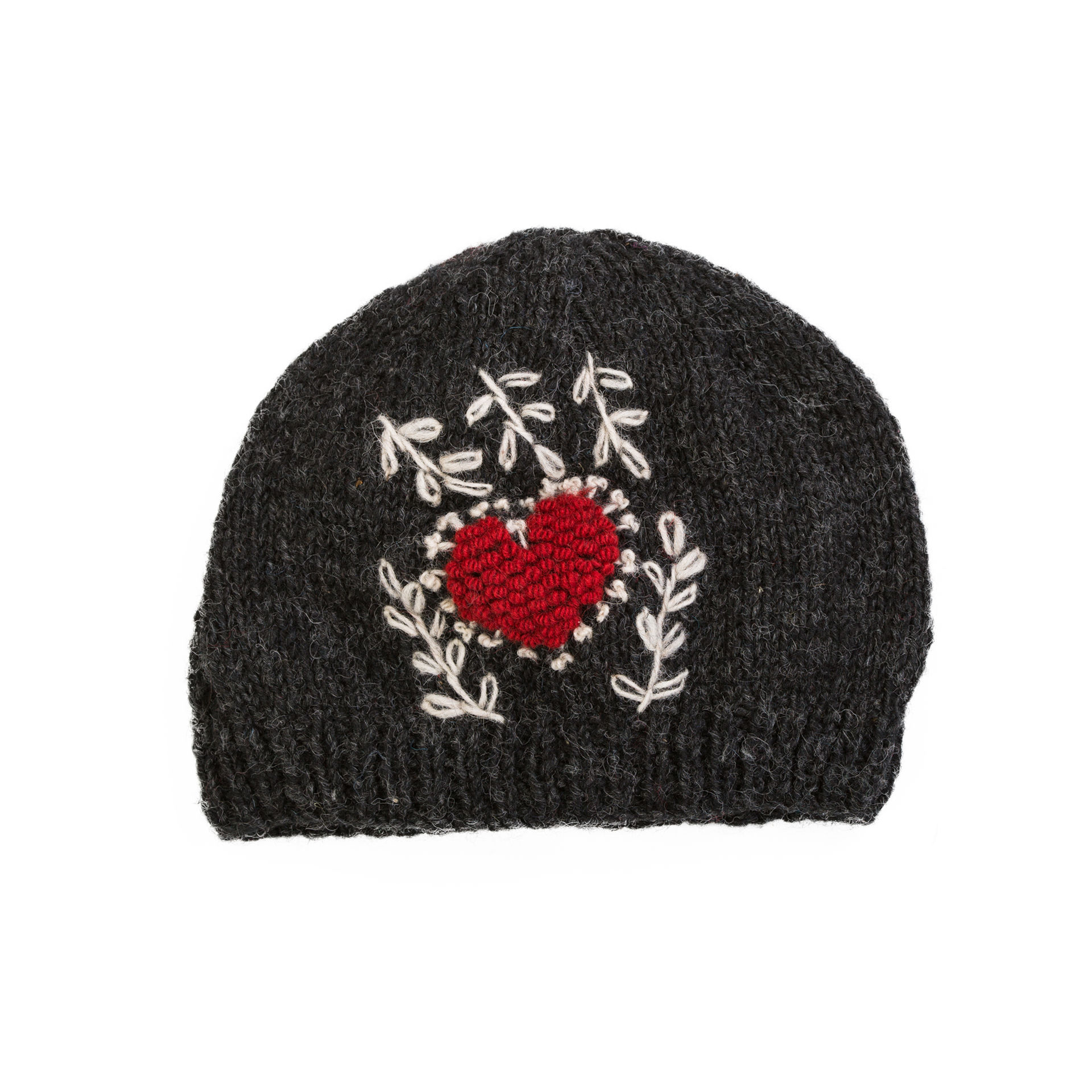 Heart Embroidered Beanie