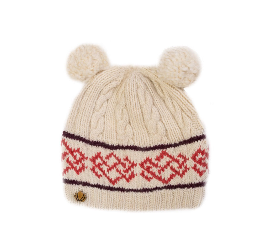 Merino Uma Double Pompom Beanie