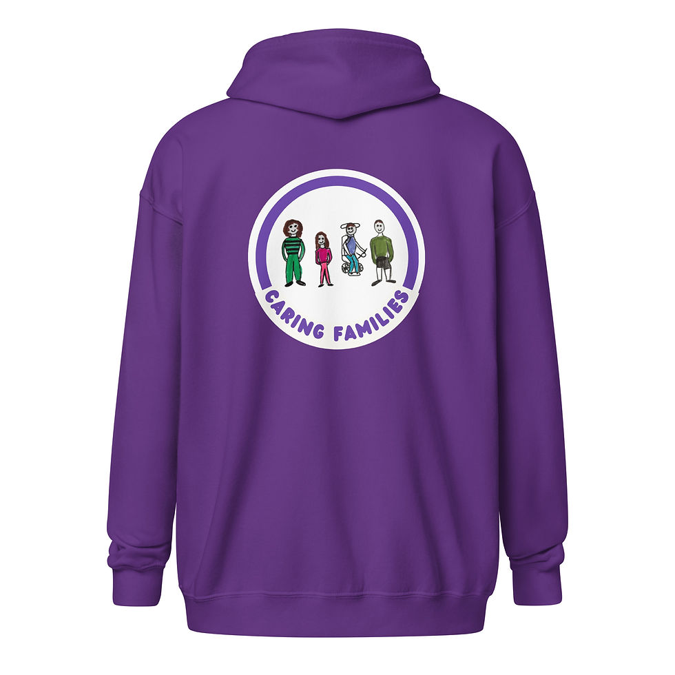 Thumbnail: Caring Families Unisex Heavy Blend Zip Hoodie