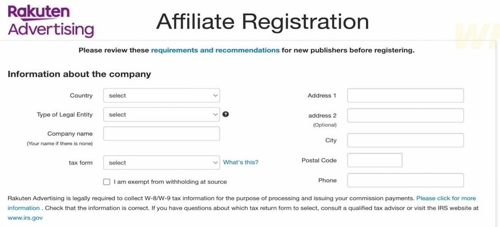 Affiliates Program