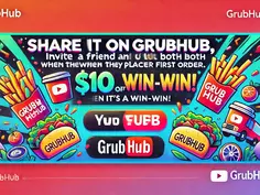 Grubhub Promo Code $25 Off on First Order (August 2025) Referral Offer
