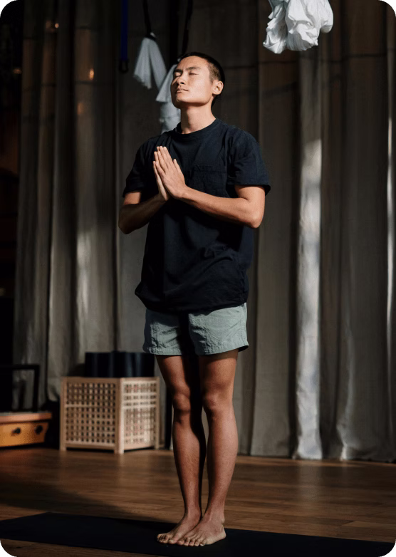 Man in yoga pose