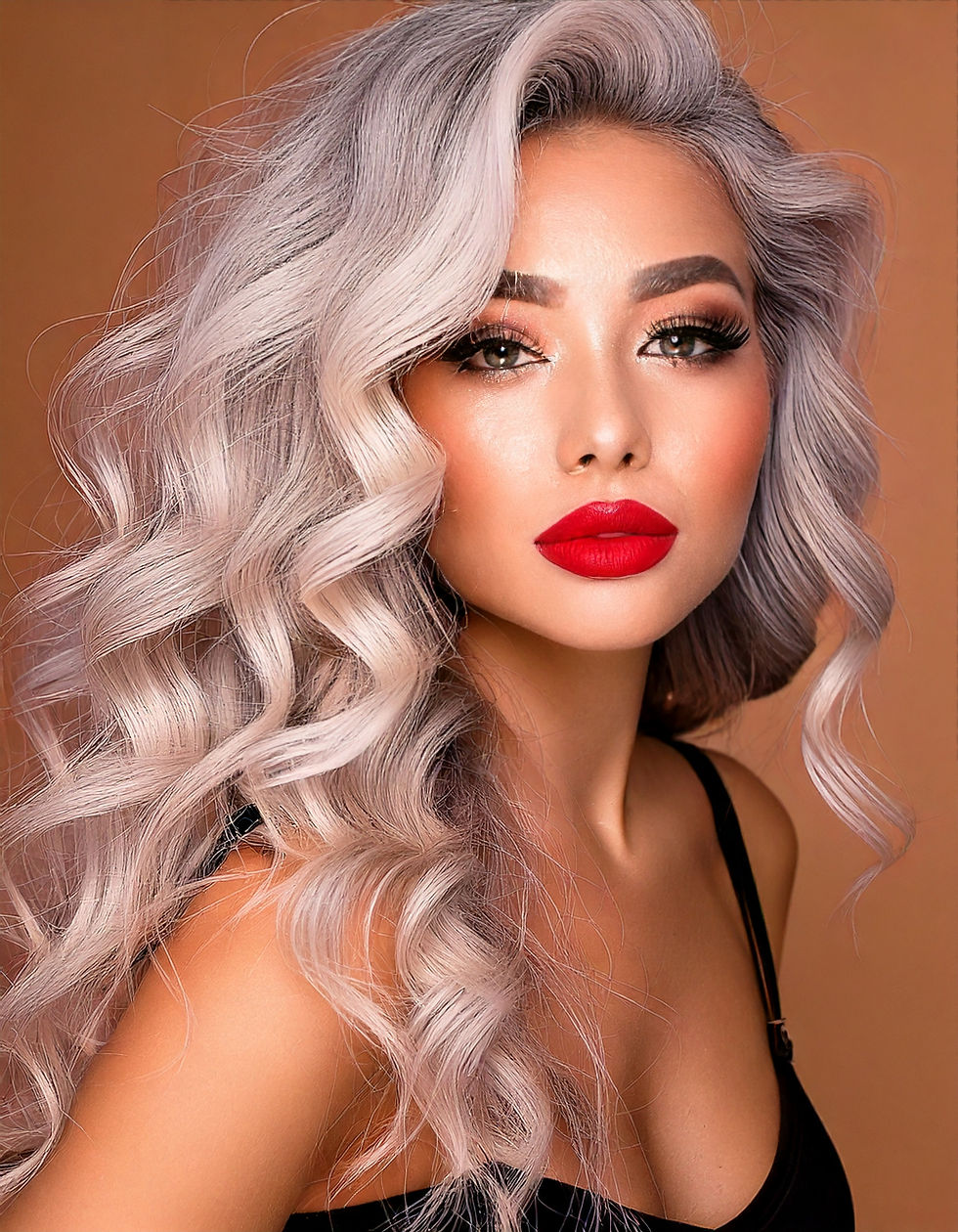 Firefly beautiful hair model, in studio, curly afro hair, women 53672.jpg