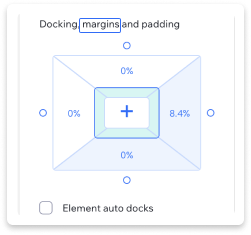 wix studio dashboard - margins