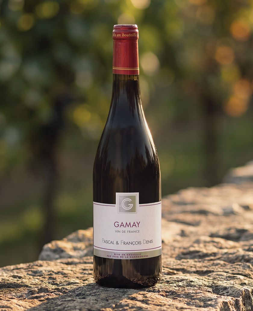 Bouteille de Gamay rouge, vin rouge du Domaine de La Garnaudière