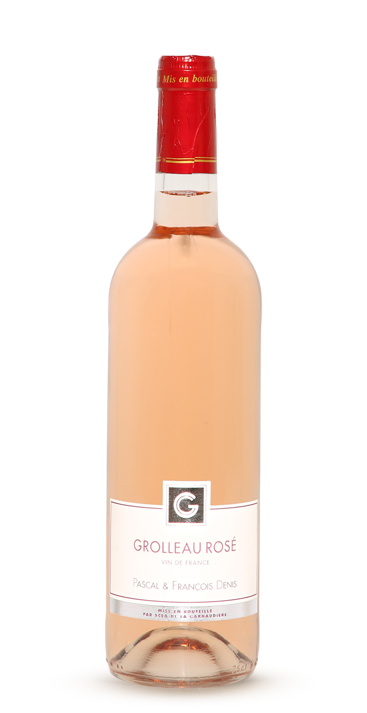 Bouteille de Grolleau rosé, vin rosé du Domaine de La Garnaudière
