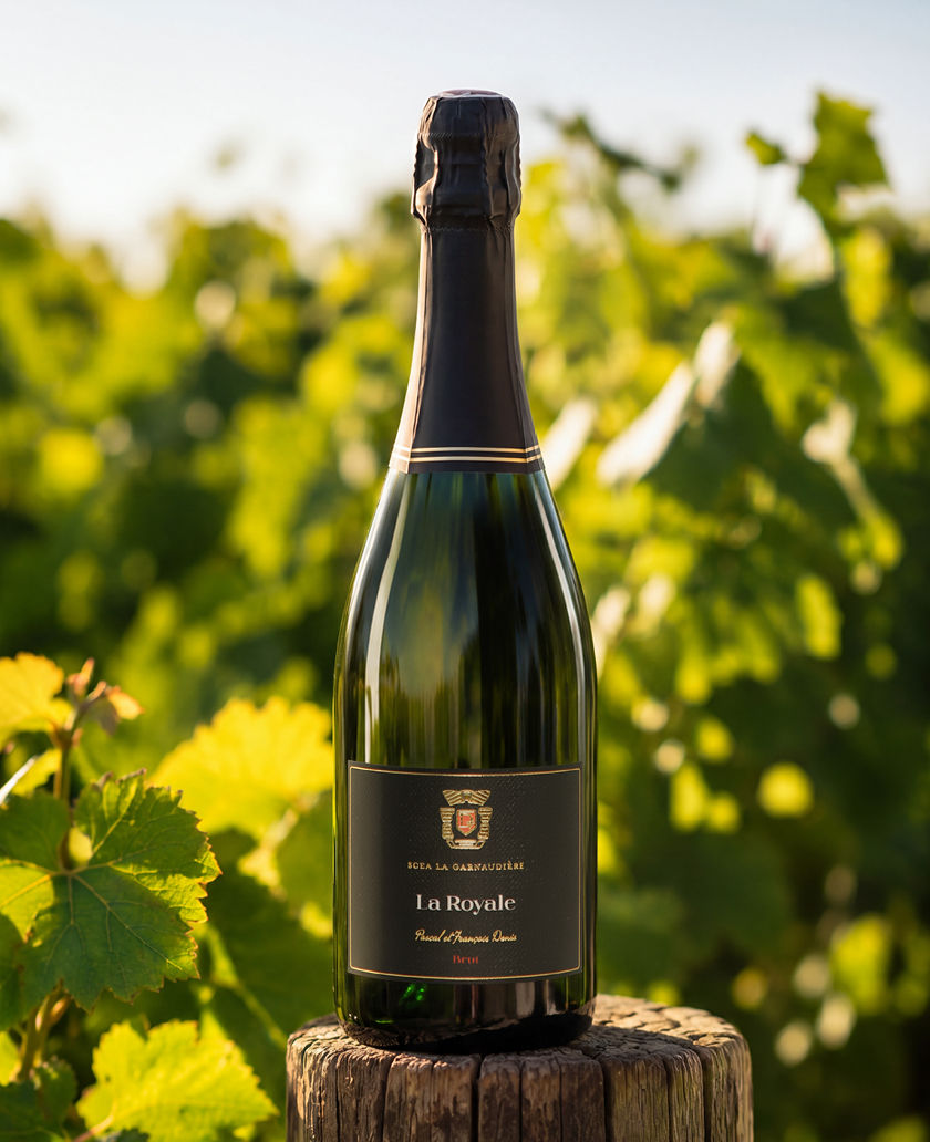 Bouteille de La Royale, vin effervescent brut méthode traditionnelle du Domaine de La Garnaudière