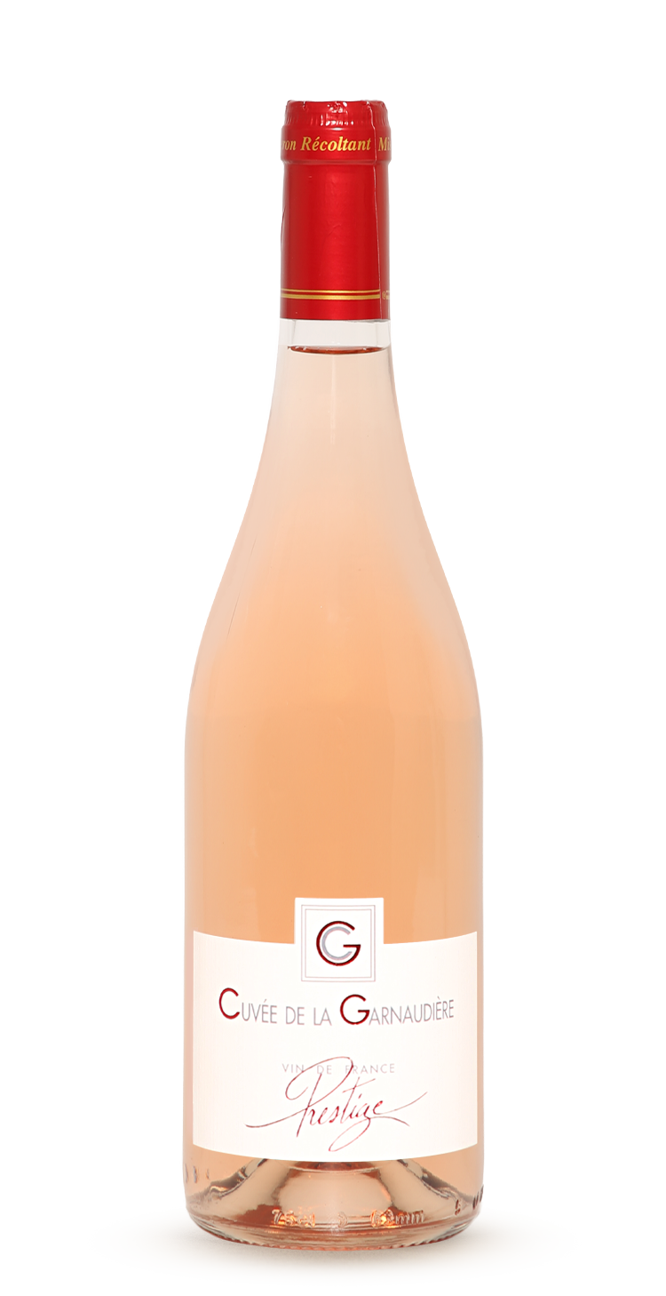 Bouteille de la Cuvée Rosé de la Garnaudière, vin rosé demi-sec du Domaine de La Garnaudière