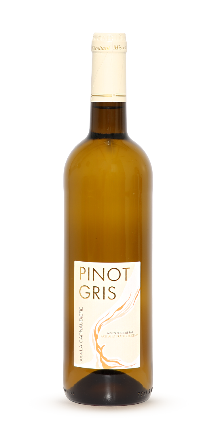Bouteille de Pinot Gris, vin blanc moelleux du Domaine de La Garnaudière