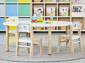 Plateau de table circulaire – Bois naturel ou blanc – 120 x 120