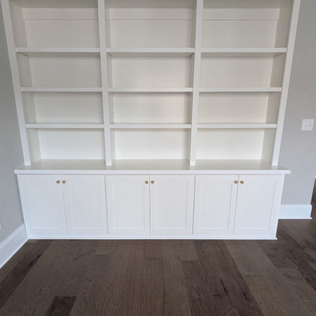 Built-in Bedroom shelving and storage.