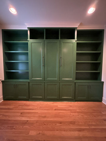 Murphy Bed with custom cabinets in office space