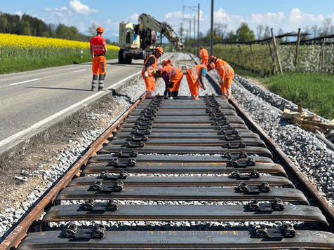 Gleisbauer, Bahnschienen