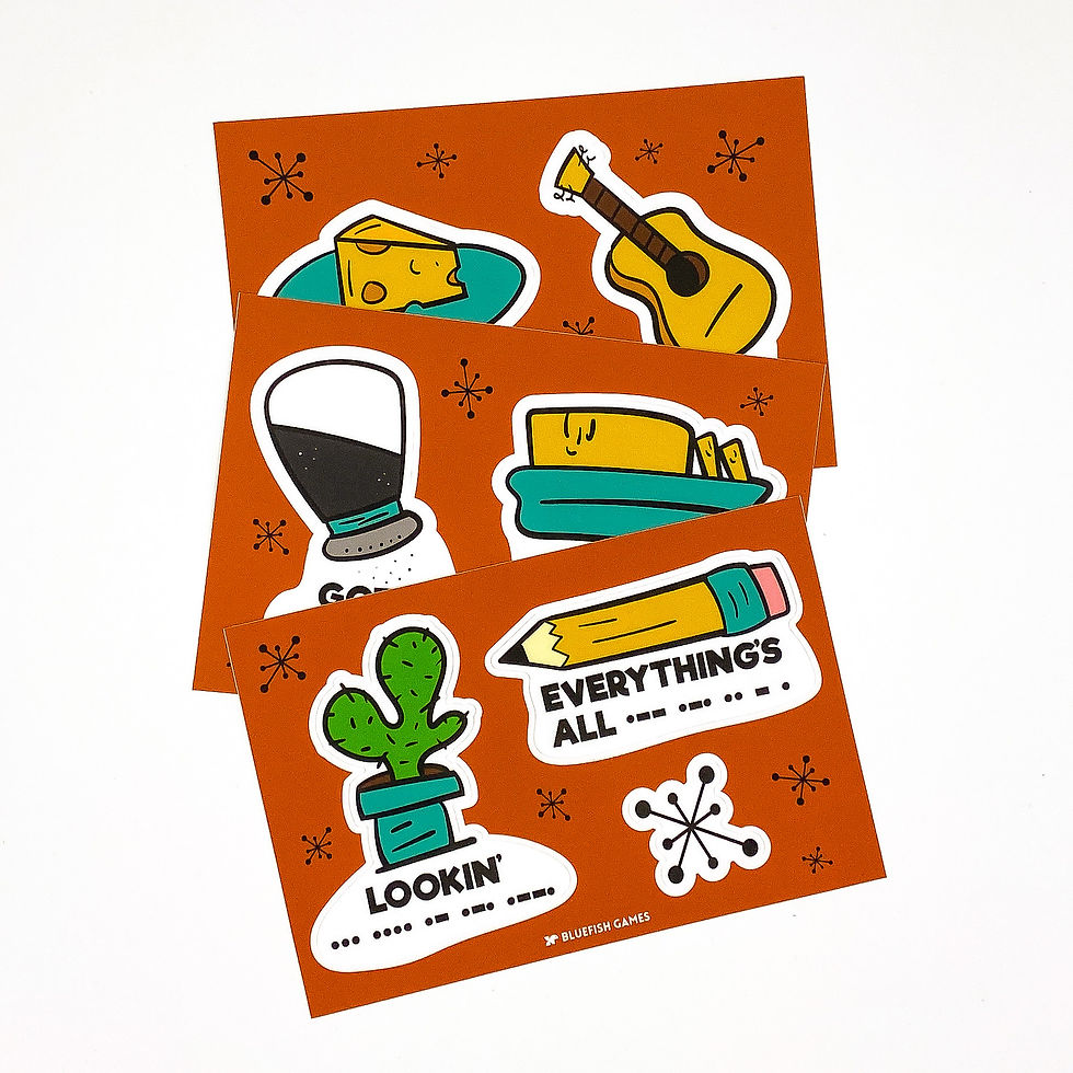 Thumbnail: Very Punny Magnet/Sticker Pack (Morse Code Edition)