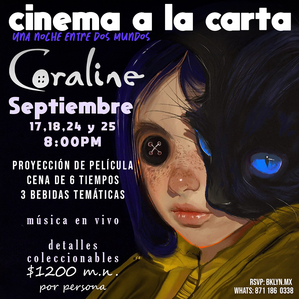 Septiembre 17 - Cinema a la Carta - Coraline
