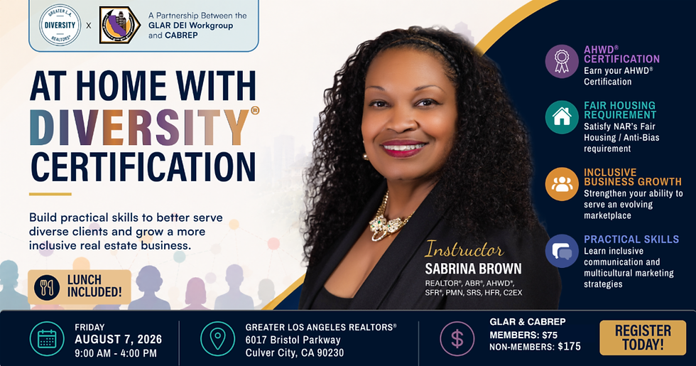 At Home With Diversity® (Ahwd®) Certification.