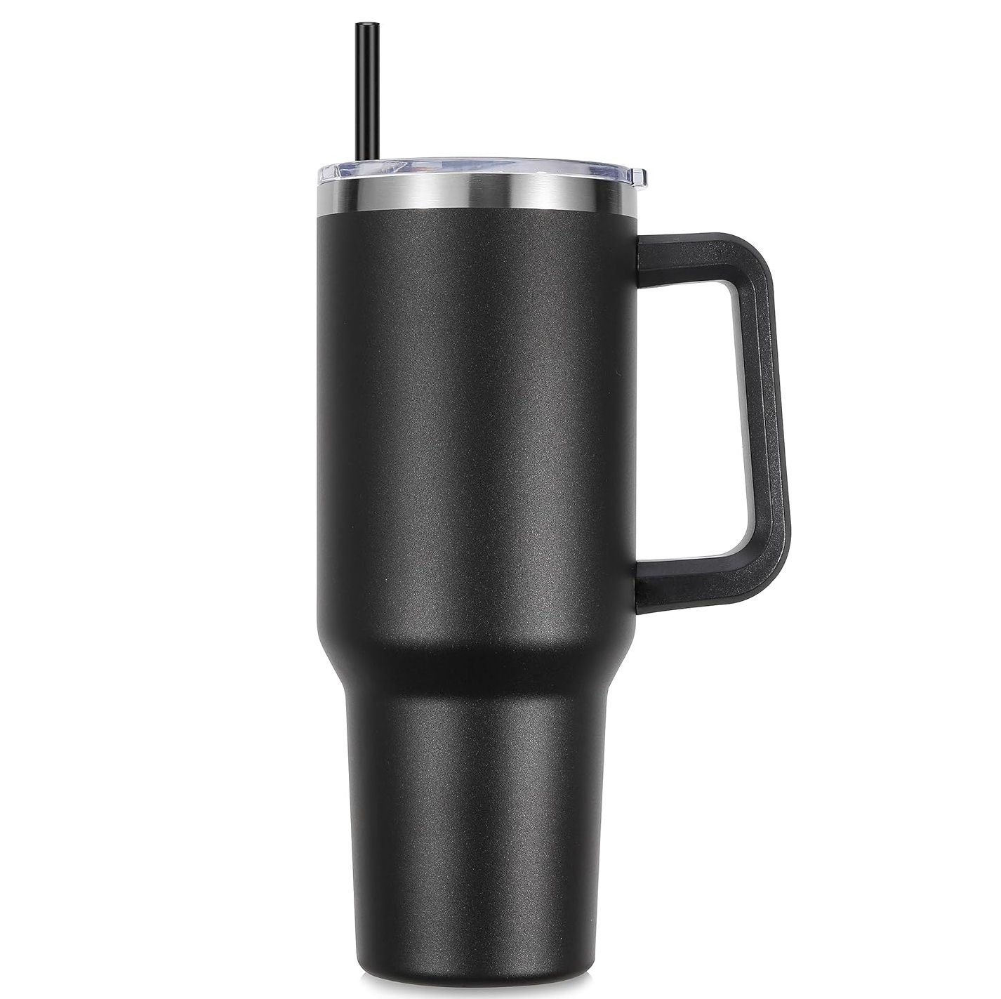 40oz Stainless Steel Tumbler with Lid, Black