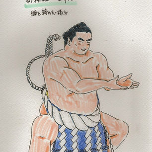 Yokozuna Hoshoryu : le dohyo-iri au temple Meiji
