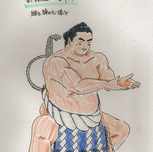 Yokozuna Hoshoryu : le dohyo-iri au temple Meiji