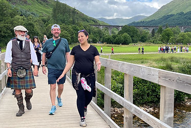 Guiding guests at the Glenfinnan Viaduct