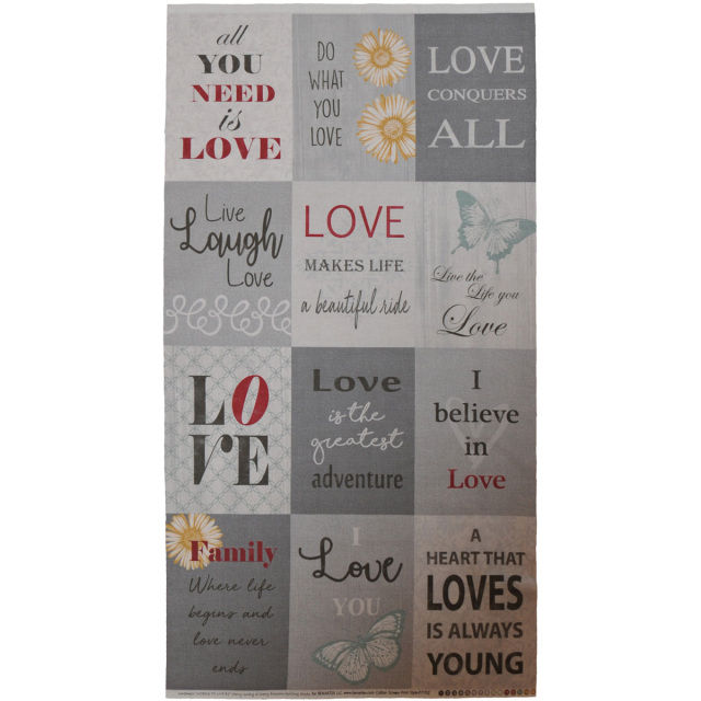 Panel- 23 1/2" x 44" Love Panel