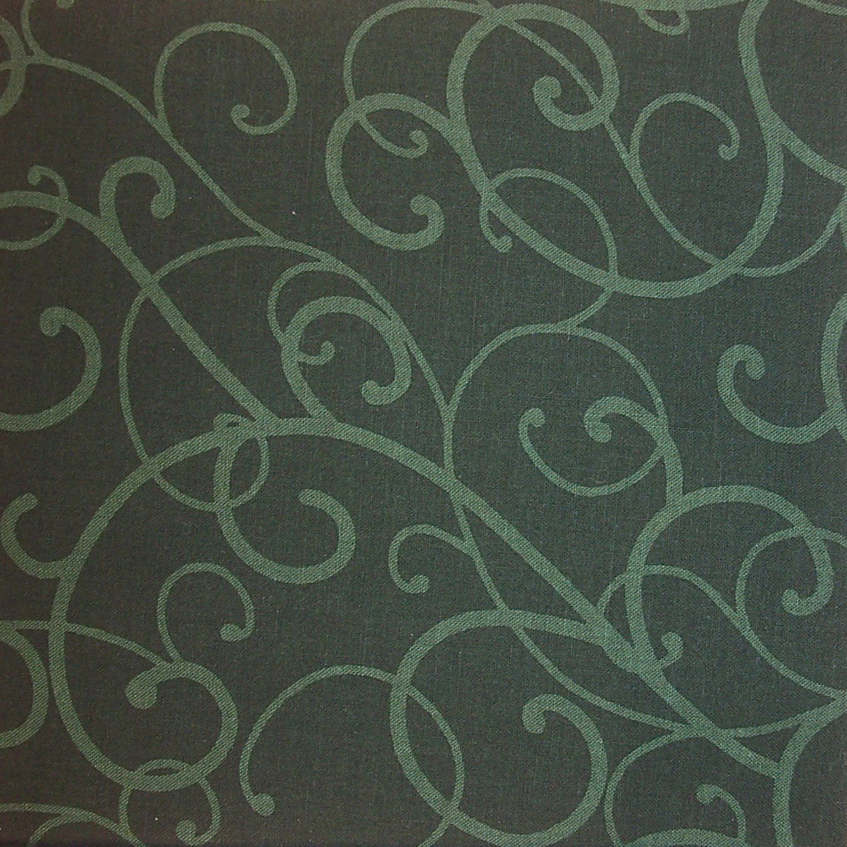 Remnant - 2 yards 28" (100") x 108" Rich Green Tone on Tone with Swirls