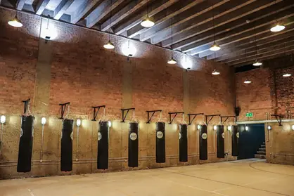 Punch bags in Marnie's recently opened new gym