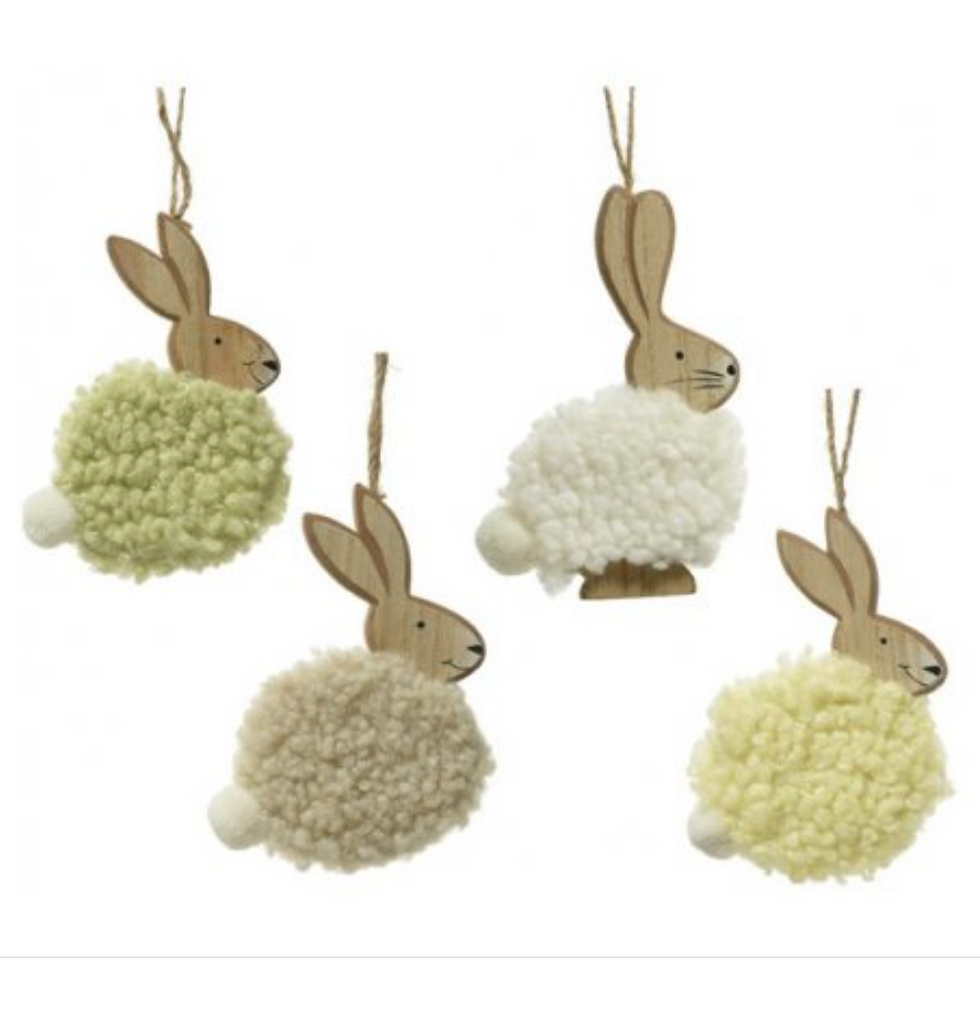 Wooden Wooly Bunnies