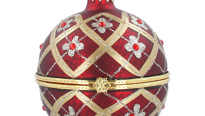 Red & Gold Ball Shaped Casket