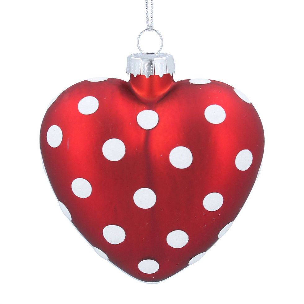 Glass Dotty Heart