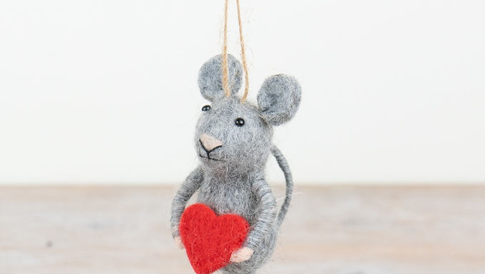 Grey Heart Mouse