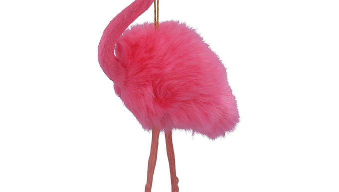 Faux Fur Flamingo