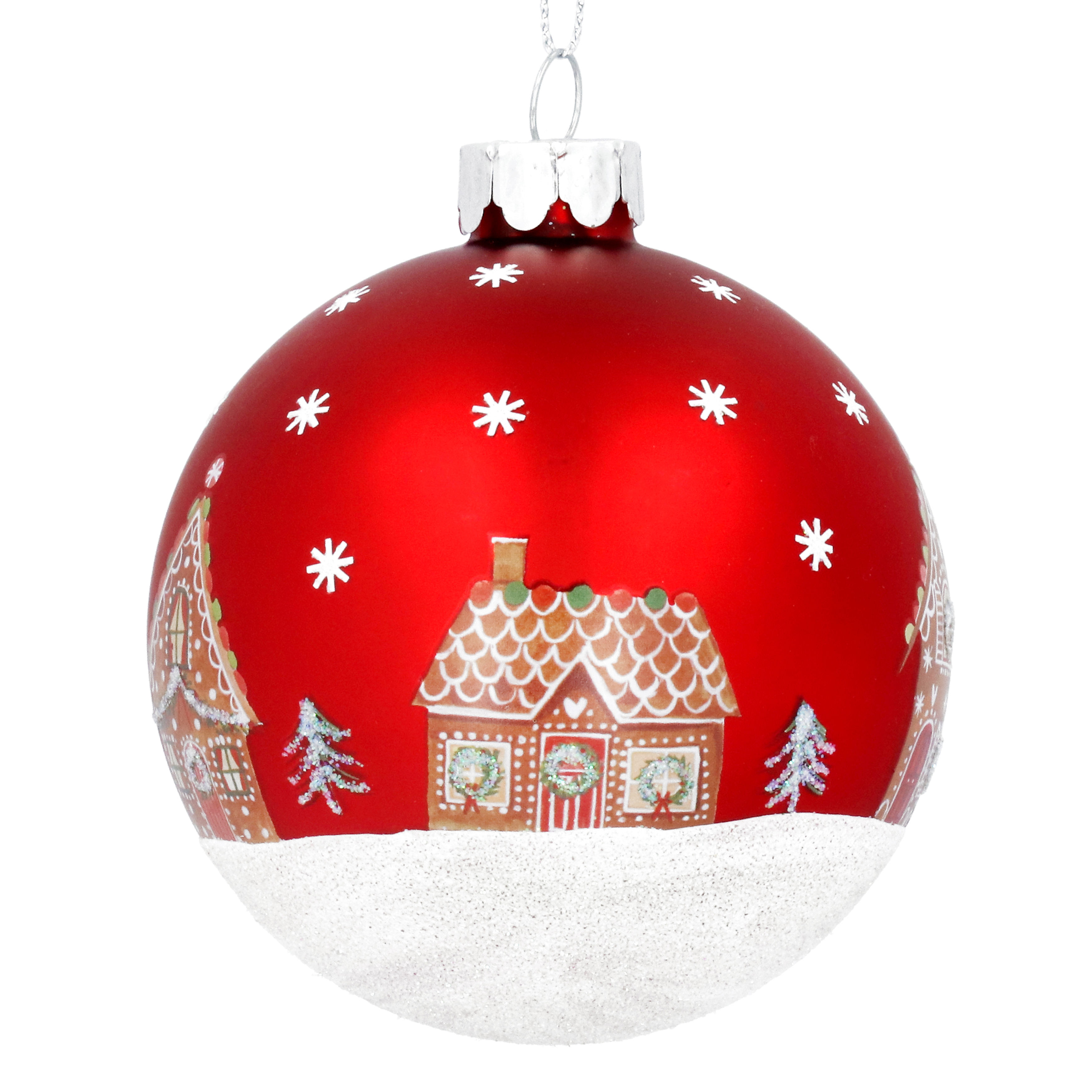 Red Gingerbread House Bauble