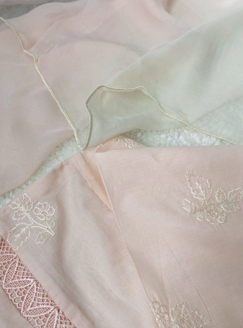 Thumbnail: Agha Noor Baby Pink Peplum Lawn Outfit