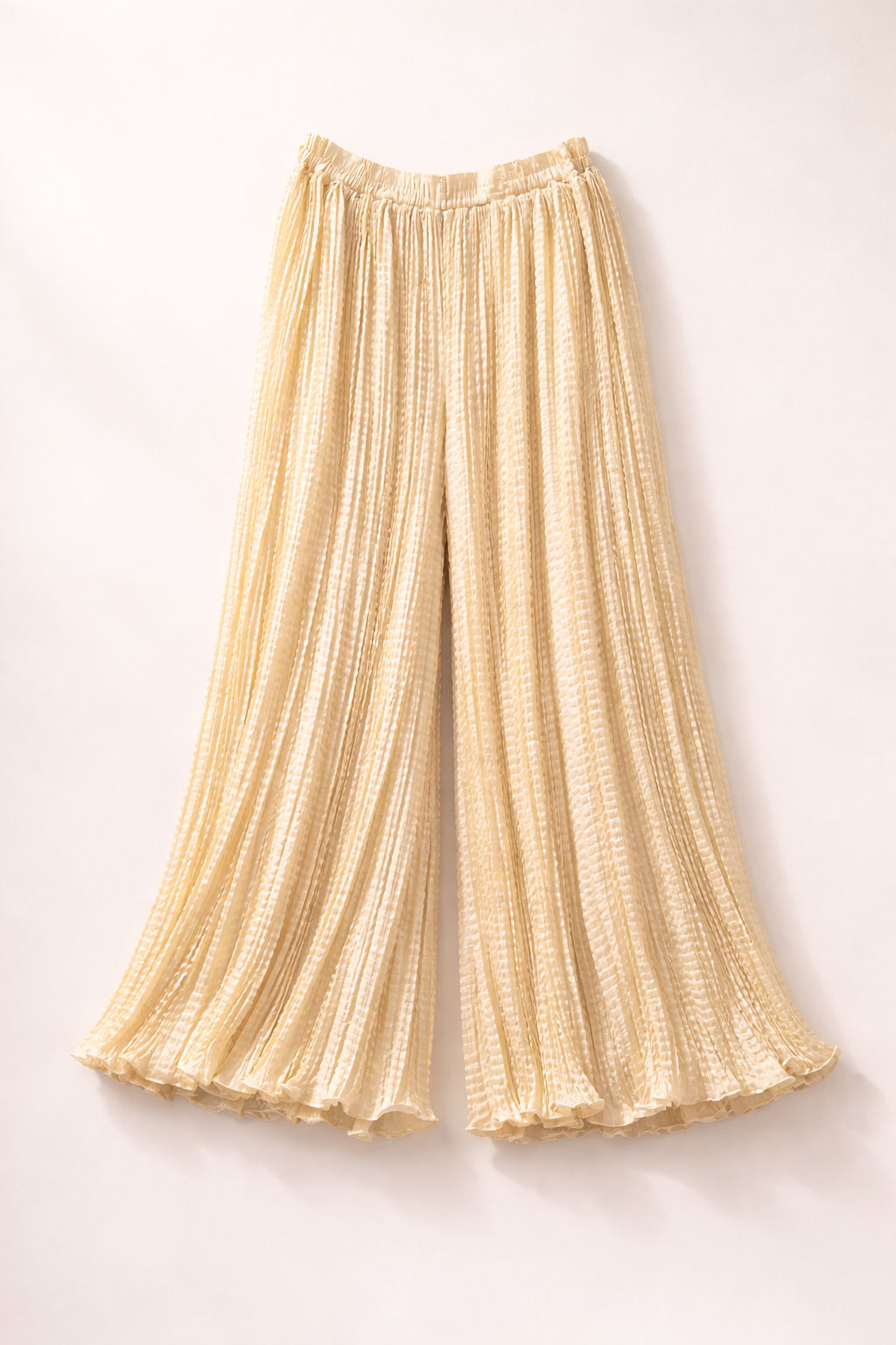 Gold Pure Silk Sharara Pants