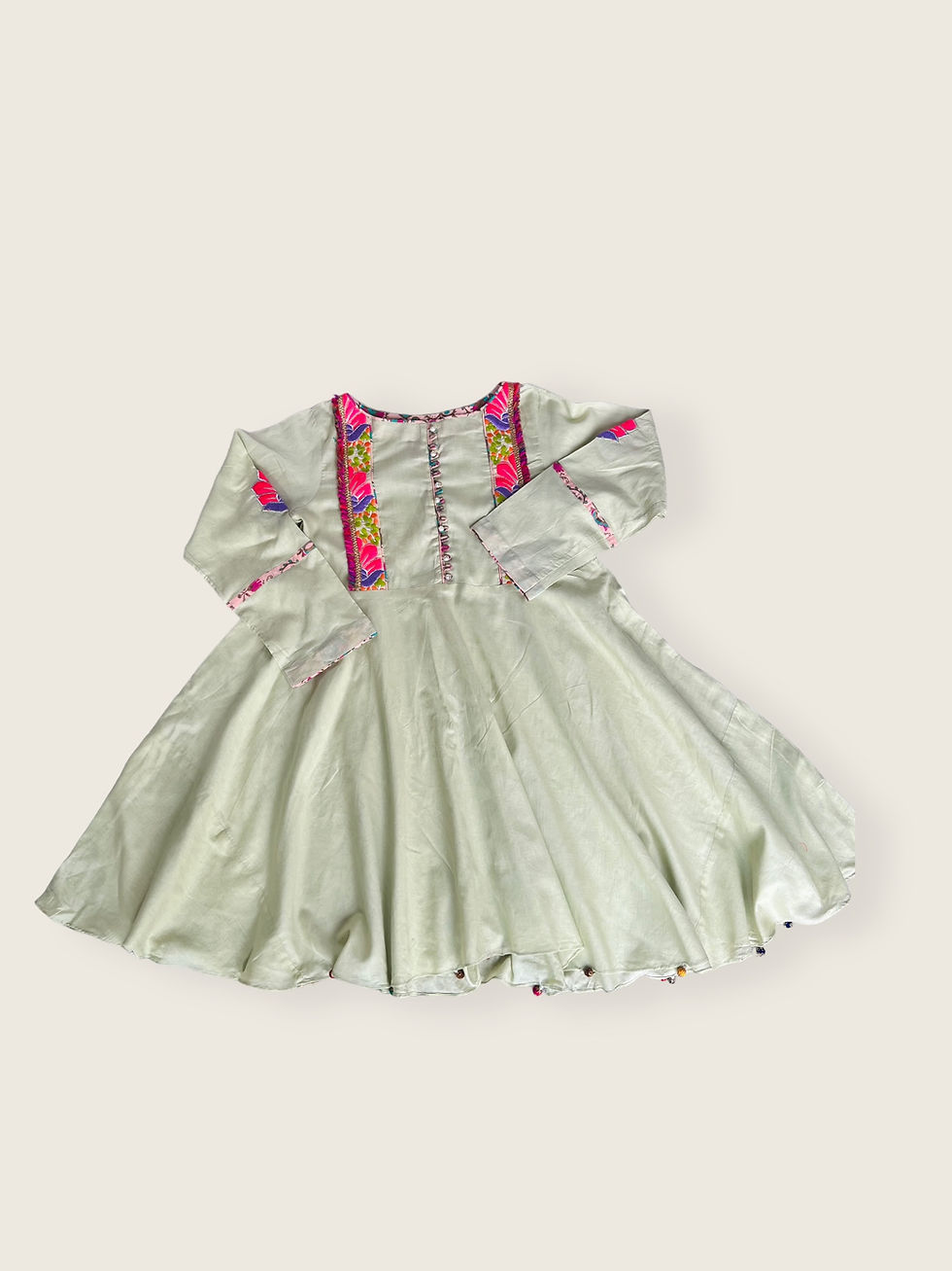 Thumbnail: Zahra Ahmed Green Lawn Peplum Kurta - S