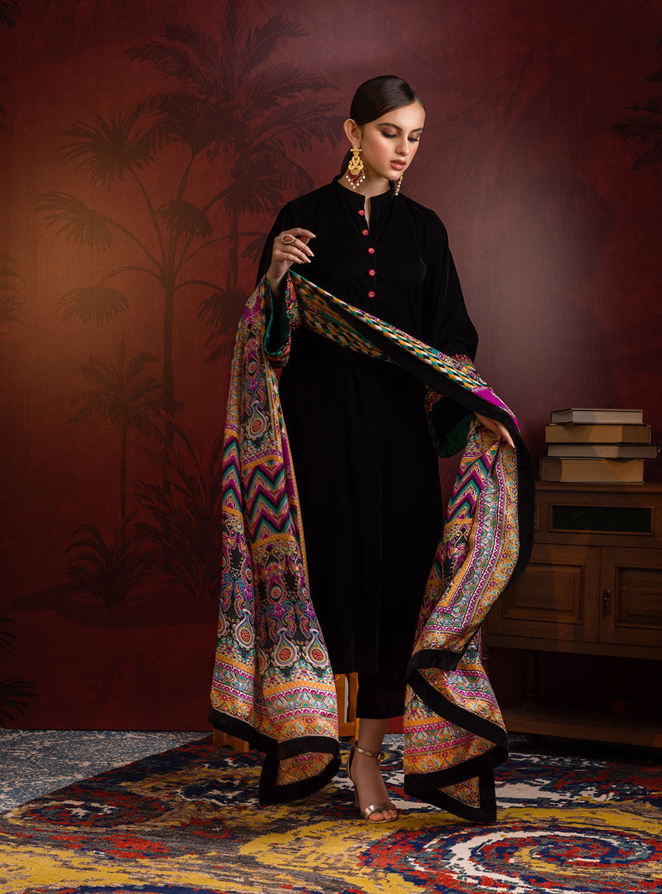 Thumbnail: Zainab Chottani Velvet - Elyana - 3 Pc - Small