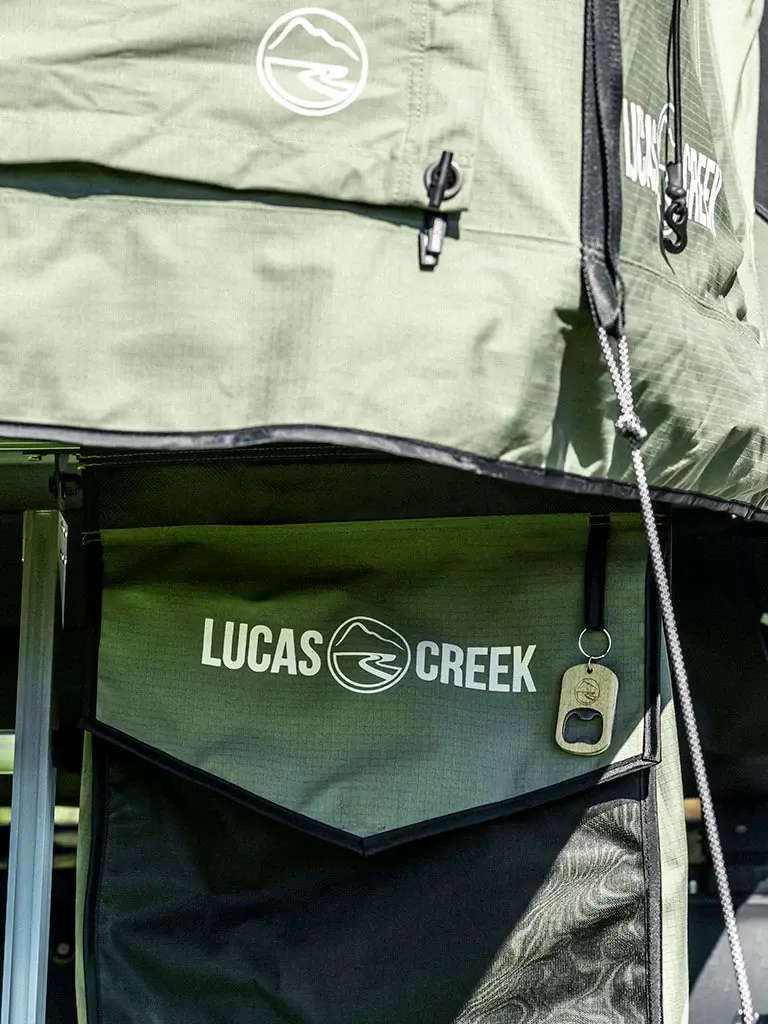 Thumbnail: Lucas Creek softshell rooftop tent green