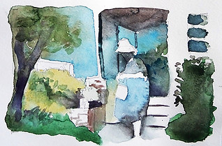 techniques d'aquarelle - initiation 1 / paysage et personnage