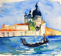 aquarelle expressive - Venise