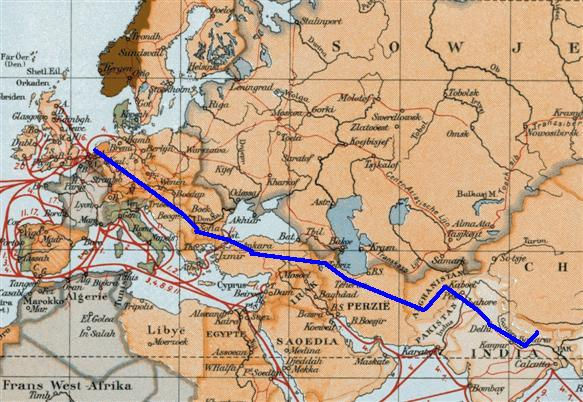 hippie trail map